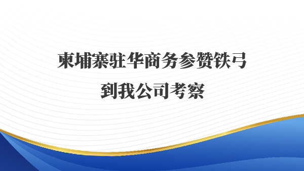 柬埔寨驻华商务参赞铁弓到我公司考察